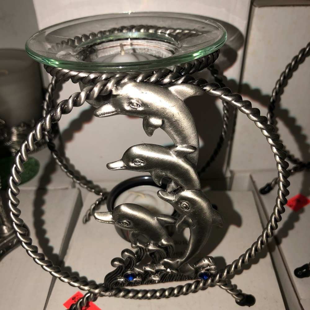 Dolphin candle holder
